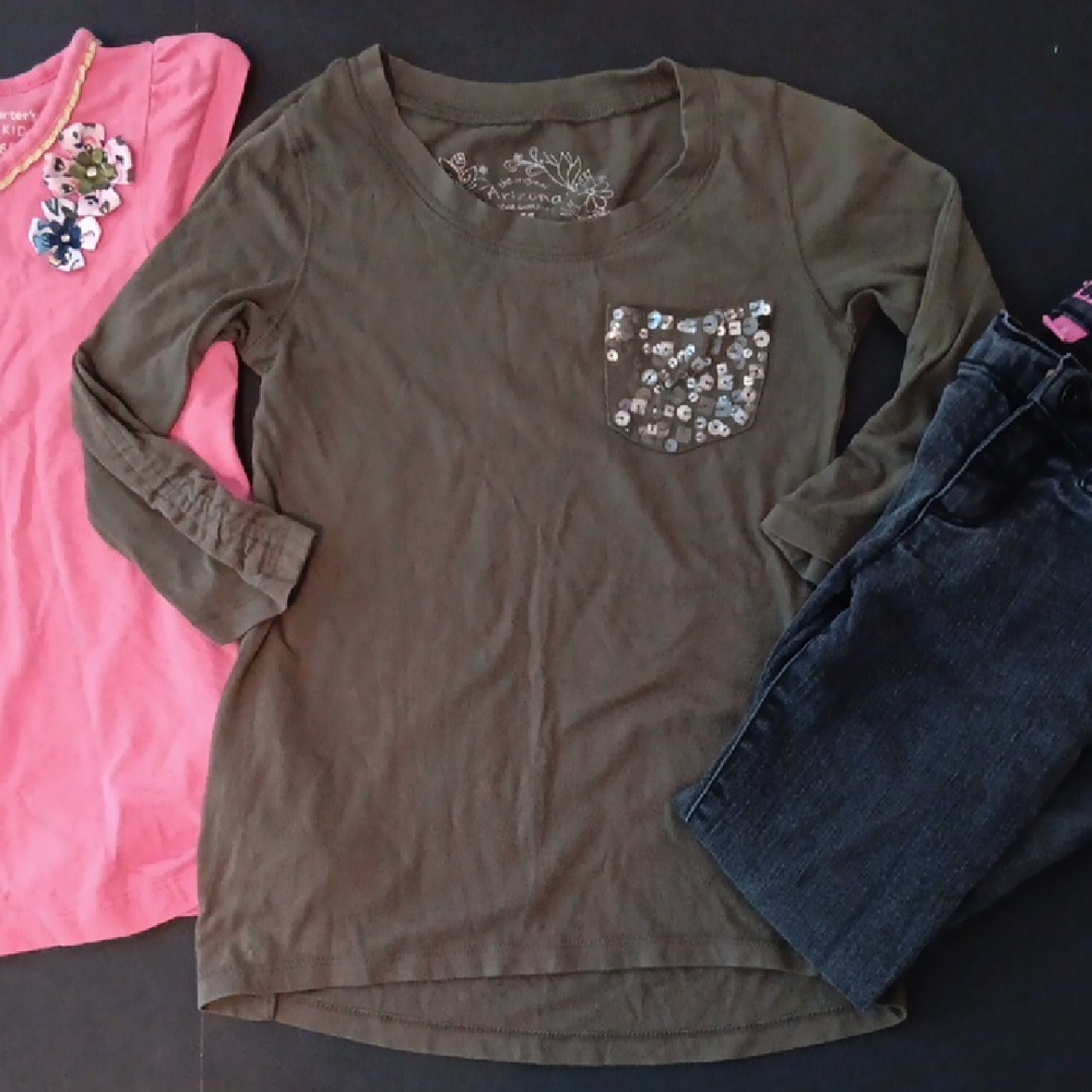 Carter's Green Long Sleeve Tee Casual Comfort